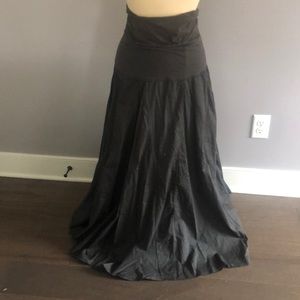 Cabi grey pleated maxi skirt